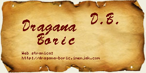 Dragana Borić vizit kartica